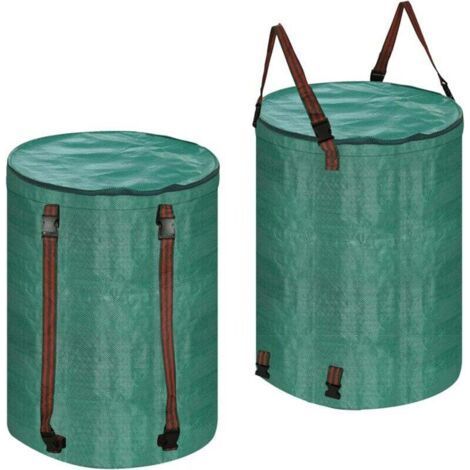 Wiederverwendbarer Gartensack für Laub und Rasenschnitt, ideal zum Entfernen von Laub und zur Gartenreinigung, 2er-Pack (272 l + 48 Gallonen) (1/4)