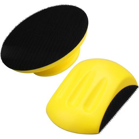 2 Stück Schleifklotz Schleifblock für DIY Holzarbeit Basteln und Möbelrestaurierung Handschleifer für Schleifscheiben Handschleifblock Polier (5 zoll) (1/5)