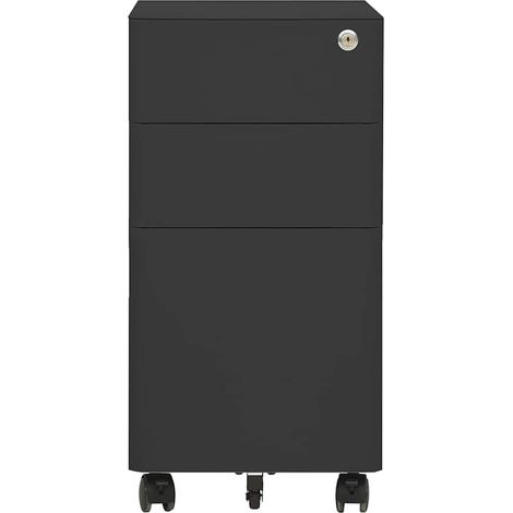 Maison Exclusive - Armario archivador móvil acero antracita 30x45 (1/5)
