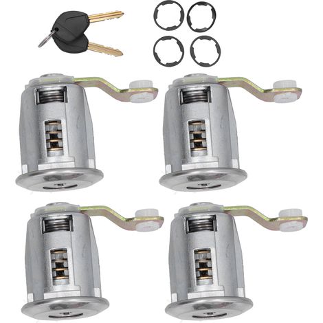 Lot de 4 cylindres de serrure de porte avec 2 clés 252522 compatibles avec Citroën Berlingo/Xsara/Xsara Picasso (1/5)