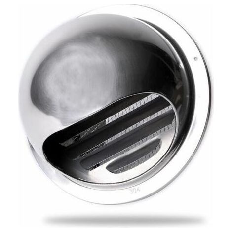 Tigrezy Grille Ventilation 100 mm Grille Aeration Inox Haute Qualité Grille Aération Extérieur Avec Moustiquaire Protège la Façade et Empêche l'entrée d'air Froid/Grille Inox (1/5)
