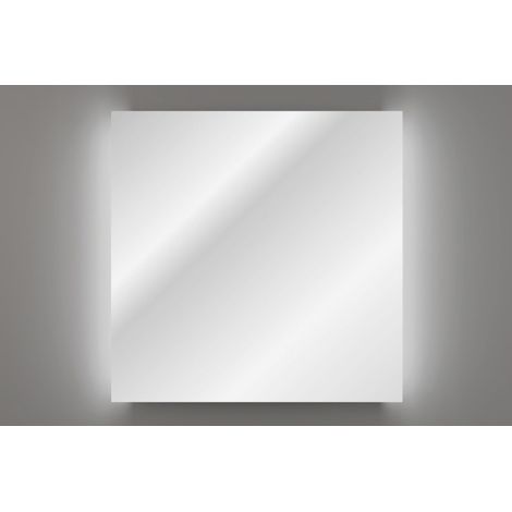 Miroir LED carré rétroéclairé sur les côtés 80 x 80 cm - Aura - Miroir salle de Bain - Livraison gratuite