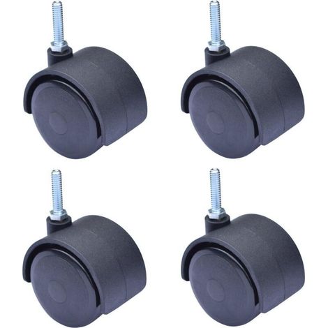 2-Zoll-Lenkrollen, 1/4" x 1" Gewindebolzen – 20 Stück pro Los, einfache Montage, hohe Tragfähigkeit