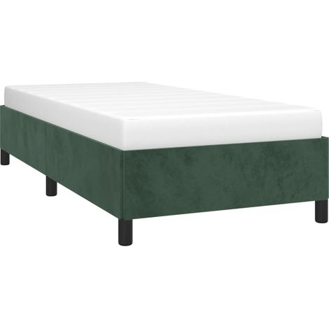vidaXL Giroletto senza Materasso Verde Scuro 80x200 cm in Velluto (1/5)