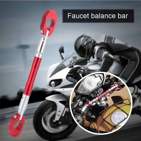 Verstellbare Motorrad-Querstange aus Aluminiumlegierung, rot, universelle Ausgleichsstange (1/5)