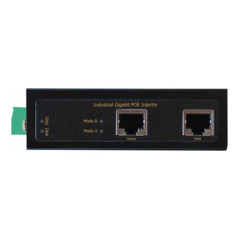 LevelOne IGP-0101, Inyector PoE Gigabit industrial, 802.3at/af 36W de salida, -40 a 75°C (1/3)