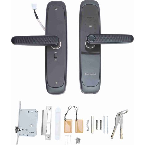 serrure de porte-Serrures Électroniques Sans Clé à Poignée avec Contrôle App WiFi et Entrée par Empreinte Digitale - 5050 (1/5)