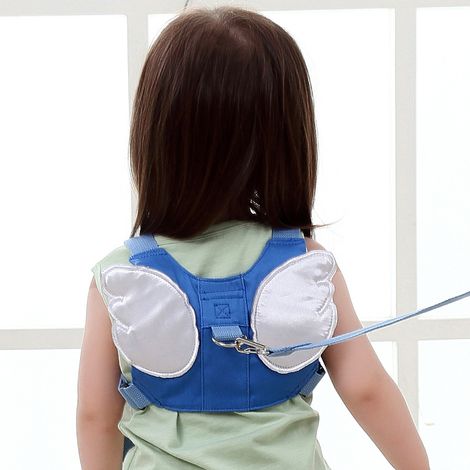 Harnais anti-perte avec ailes et longe de sécurité pour tout-petit, baudrier réglable enfant pour promenade en ville (1/4)