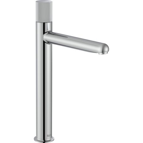 ROCA A5A3C3FC00 NU Grifo Monomando Lavabo Caño Alto Cold Start Maneta Stripes Cromo - ref: A5A3C3FC00