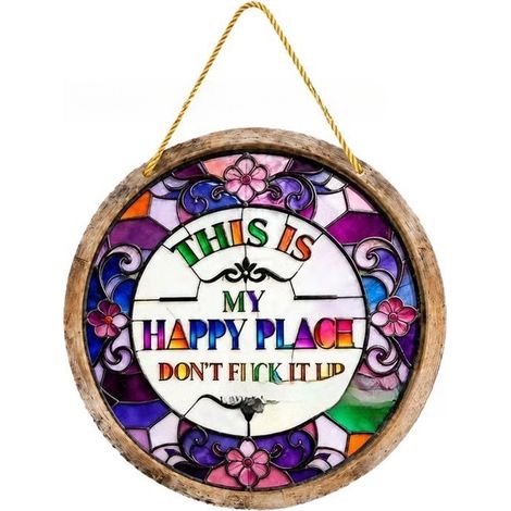 Décoration suspendue « Happy Place » 20 cm - Ornement suspendu « Happy Place »