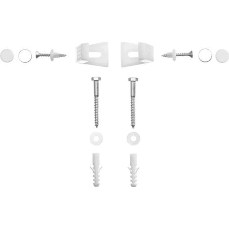 Duravit Fijación para inodoro de pie y urinarios, tapas blancas y cromadas, 0067021000