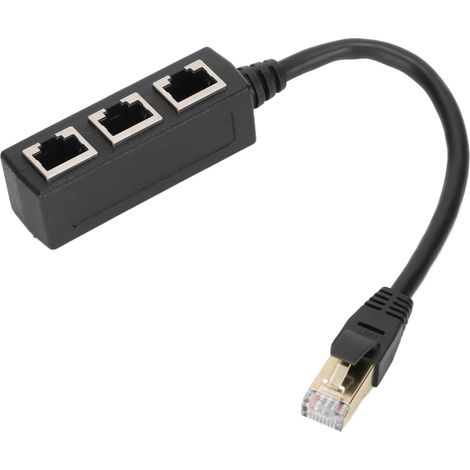 Adaptateur Ethernet RJ45 1 vers 3 Ports - Répartiteur Réseau Stable, Haute Vitesse et Faible Latence pour Internet