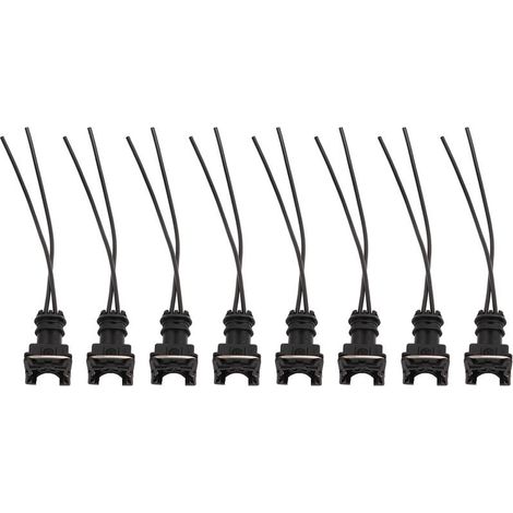 Fiche de Câblage de Connecteur D'injecteur de Carburant, 8 Pièces de Connecteurs D'injecteur de Carburant Clips de Câblage Style D'épissure Coupé EV1 8 pour Bosch EV1 (1/4)
