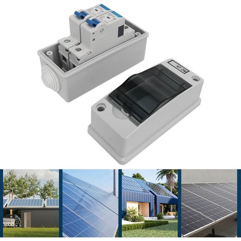 Boîtier de distribution extérieur étanche SEG-63 à 2 voies avec disjoncteur de type C et poignée bleue, 230 V, modèle C : C6+C16 (1/5)