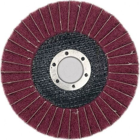 Lot de 5 disques de polissage à lamelles en nylon de 115 mm x 22 mm, grain 240, disque abrasif en fibre abrasive, roues de polissage pour meuleuse (1/4)