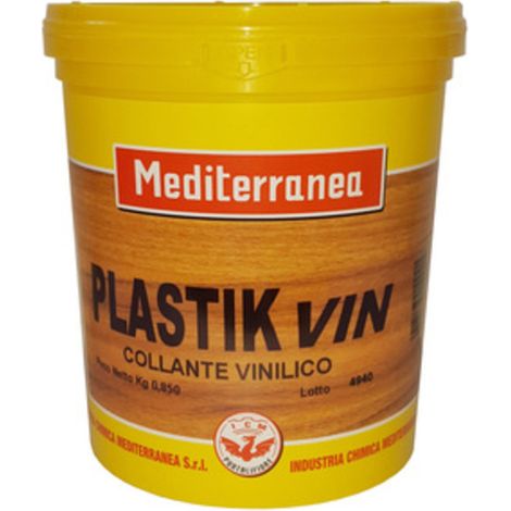 COLLA VINILICA PLASTIK VIN 0,850 KG- INDUSTRIA CHIMICA MEDITERRANEA- 24,0 pz