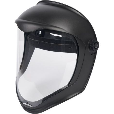 écran facial de protection intégral transparent — Visière de sécurité anti-éclaboussures et anti-projections — Masque facial anti-poussière réglable (type serre-tête) (1/3)