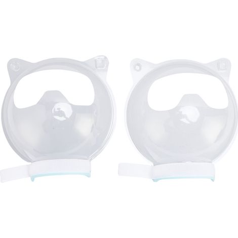 Muselière de toilettage pour chat, transparente, respirante, Anti-morsure, en plastique, casque pour chaton mignon, couvre-bouche (1/5)