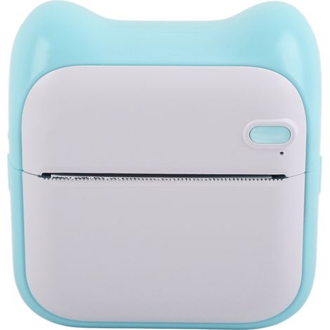 Imprimante portable Bluetooth sans fil 203 DPI, impression d'étiquettes et photos, rechargeable USB, couleur bleue, compacte pour smartphone (1/5)