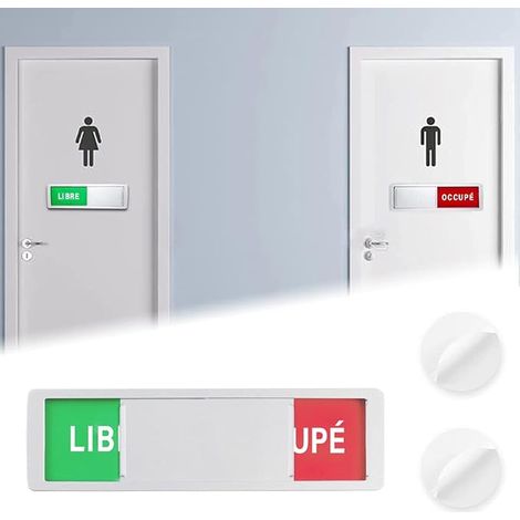 REFORUNG Door Panels 17.8x5cm Sliding Sign Free/Busy Vacant Sign with Adhesive Magnets