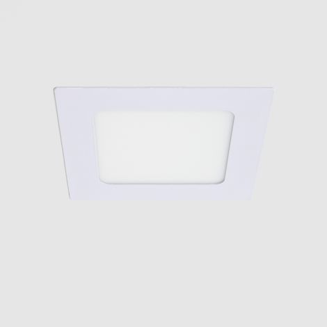 Pannello Downlight LED 6W Quadrato SuperSlim Foro 105x105mm 6000K Bianco Freddo (1/5)