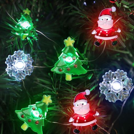 Guirlande Blanc chaud à piles - 3 m - 30 candy cane - Décoration de Noël - lumineuse - Éclairage extérieur - Pour fête,Noël,balcon (1/5)