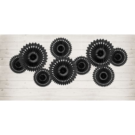 Rosetones decorativos negros de 20-30 cm (3 unidades) (1/5)
