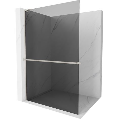Mexen Kioto+ L Duschwand mit Regal Walk-in 70 x 200 cm, Graphit, gebürstetes Nickel - 800-070-123-97 (1/5)