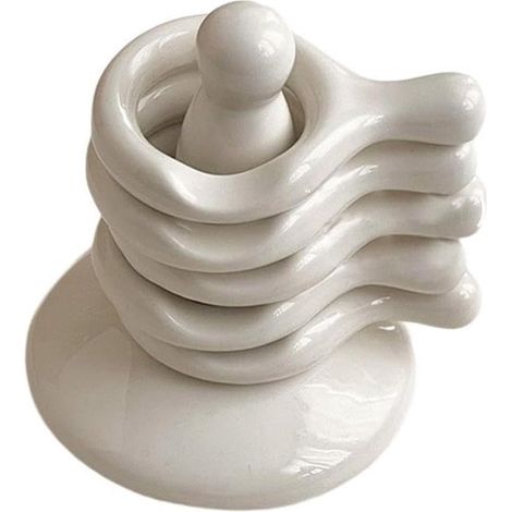 Soporte de porcelana para palillos de 5 piezas – Soporte para cubiertos, decoración de mesa para restaurantes japoneses (Blanco) (1/5)
