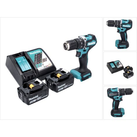 Makita DHP 487 RT Perceuse-visseuse à percussion sans fil 18 V 40 Nm Brushless + 2x Batteries 5,0 Ah + Chargeur (1/5)