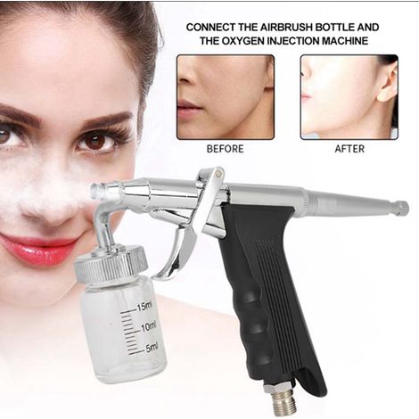 Raccord coudé pour aérographe, accessoire pour pulvérisateur d'eau et d'oxygène portatif, micro-pulvérisateur hydratant pour le visage (1/5)