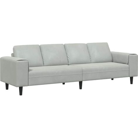 Sofá de sala Gris Claro 250 x 77 x 76 cm vidaXL (1/5)