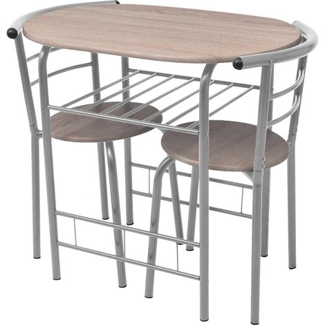Ensemble Table et Chaises 3 pcs - Ensemble Table à manger + 2 chaises MDF BV921630 - BonneVie (1/5)