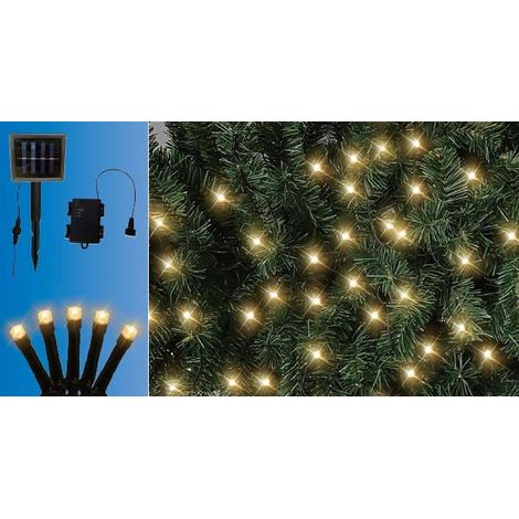 TrendLine LED Lichterkette Solar Außen 19,3 m warmweiß Timerfunktion Innen/Außen