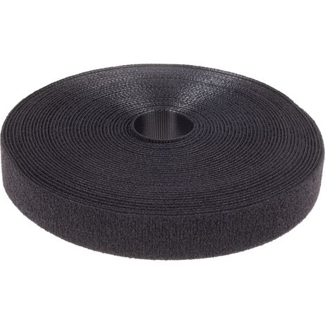 Rs Pro – Ruban auto-agrippant 20mm x 10m – Crochets et boucles – Couleur noire pour fixation sécurisée – Usage professionnel (1/4)