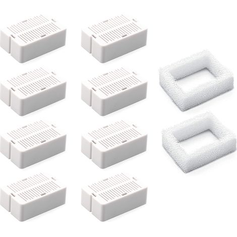 Filtre De Fontaine Pour Animaux - Charbon Actif Et Mousse Préfiltre - Compatible Avec Fontaines Pour Chats Et Chiens - Lot De 6 (1/5)