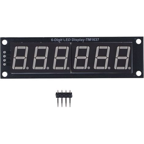 Module d'affichage à 6 chiffres et 7 segments, 0,56 pouces, pilote TM1637, Tube numérique LED 5V, 2 broches IO (1/5)