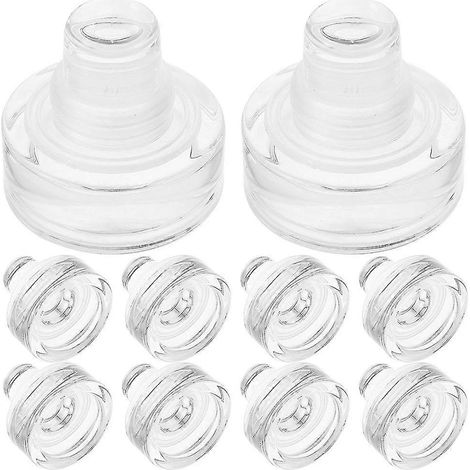 Lot de 10 bouchons en verre pour bouteilles de vin et de bière (1/3)