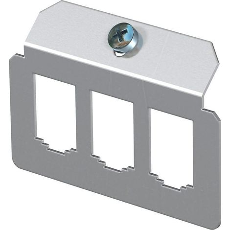 OBO Bettermann Placa de soporte con 3 x patrón de agujeros Tipo B acero inoxidable, inoxidable A2 1.4301, 7407824
