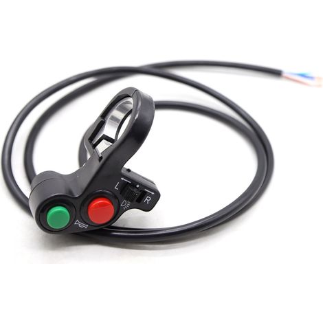 Interruptor de faros de aluminio para motocicletas con intermitentes, claxon y selector multifunción. Interruptor fijo. (1/5)