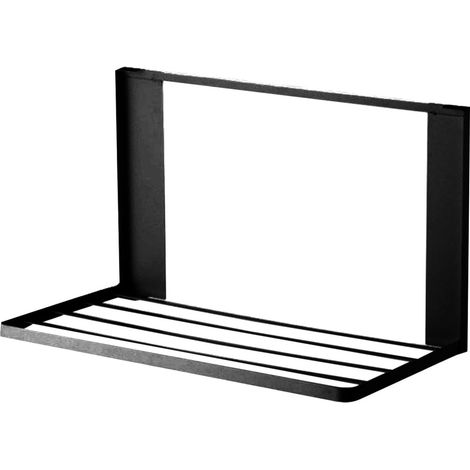 Étagère magnétique pour réfrigérateur - Support d'étagère mural pliable rétro, support d'étagère mural pliable pour salle de bain (noir) (1/5)