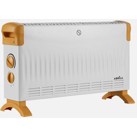 Convecteur électrique Kevin 2000w blanc/ocre avec thermostat et fonction turbo
