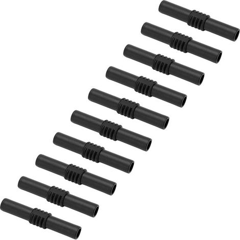 10 pièces Connecteurs Banane 4mm Femelle-Femelle Isolés avec Prolongateur pour Câblage Électronique, Noir (1/5)