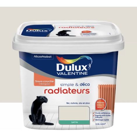 Peinture Radiateurs Dulux Valentine Simple & Déco Lin clair 0,5 L (1/2)