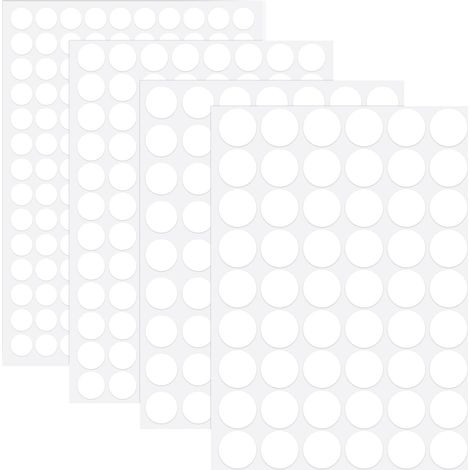 360 Pièces Cache Vis Blanc,12mm/15mm/18mmm/21mm Cache Vis Adhesif,Cache Trou Meuble,Cache Trou Mur,pour Trous de Vis,Armoires Murales,Bureaux,Tiroir,Réparations de Meubles (1/5)