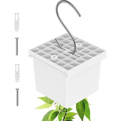 Pot de fleurs ajustable, jardinière suspendue verticale, petit panier, couvercle amovible (1/5)