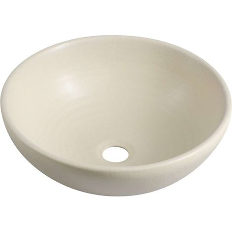 Sapho Attila - Keramik-Waschtisch, Durchmesser 43 cm, Elfenbeinfarbe DK005 (1/5)