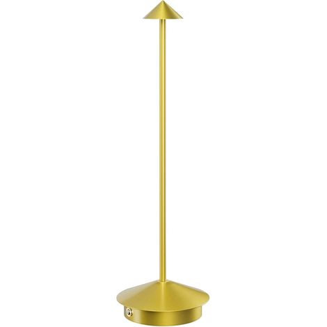 ZOLGINAH Lámpara de mesa LED inalámbrica, lámpara de mesa regulable, 5200 mAh, recargable por USB, 3 W, resistente al agua IP54, apta para interior/exterior (cobre principal) (1/5)
