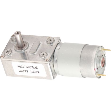 Gleichstrom-Untersetzungsmotor 10 U/min 4632‑385 Aluminium Messing selbsthemmender Turbinen-Schneckengetriebemotor für Fensteröffner 12V (1/5)