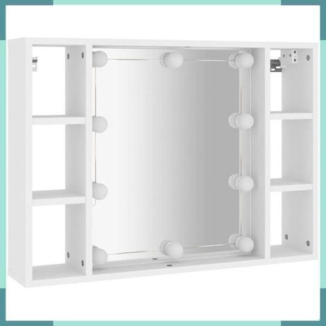 Armoire à miroir - 808855 - Avec LED - Blanc - 76 x 15 x 55 cm (1/5)
